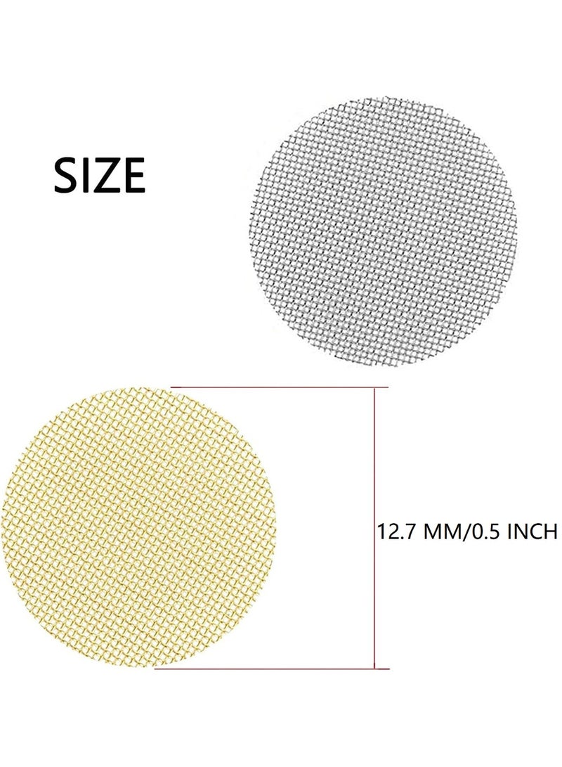 Peachjoy 100 Pcs Pipe Strainer, 2/4 Inch Pipe Filters, 50 Premium Stainless Steel Pipe Sieves and 50 Brass Filters - Image 2